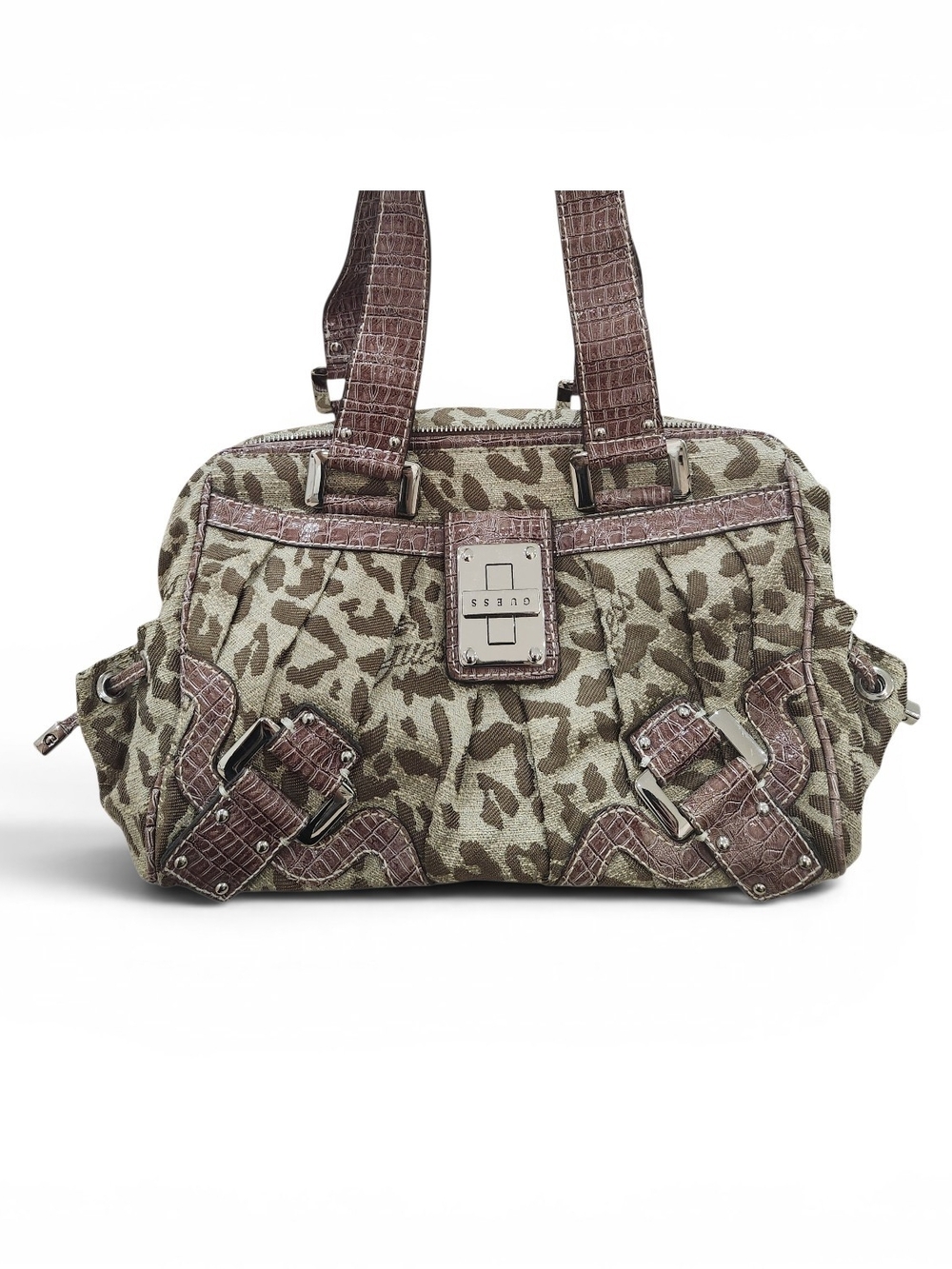 🐆 Sac à main Guess imprimé léopard – Excellent état Vintage Y2K 👜